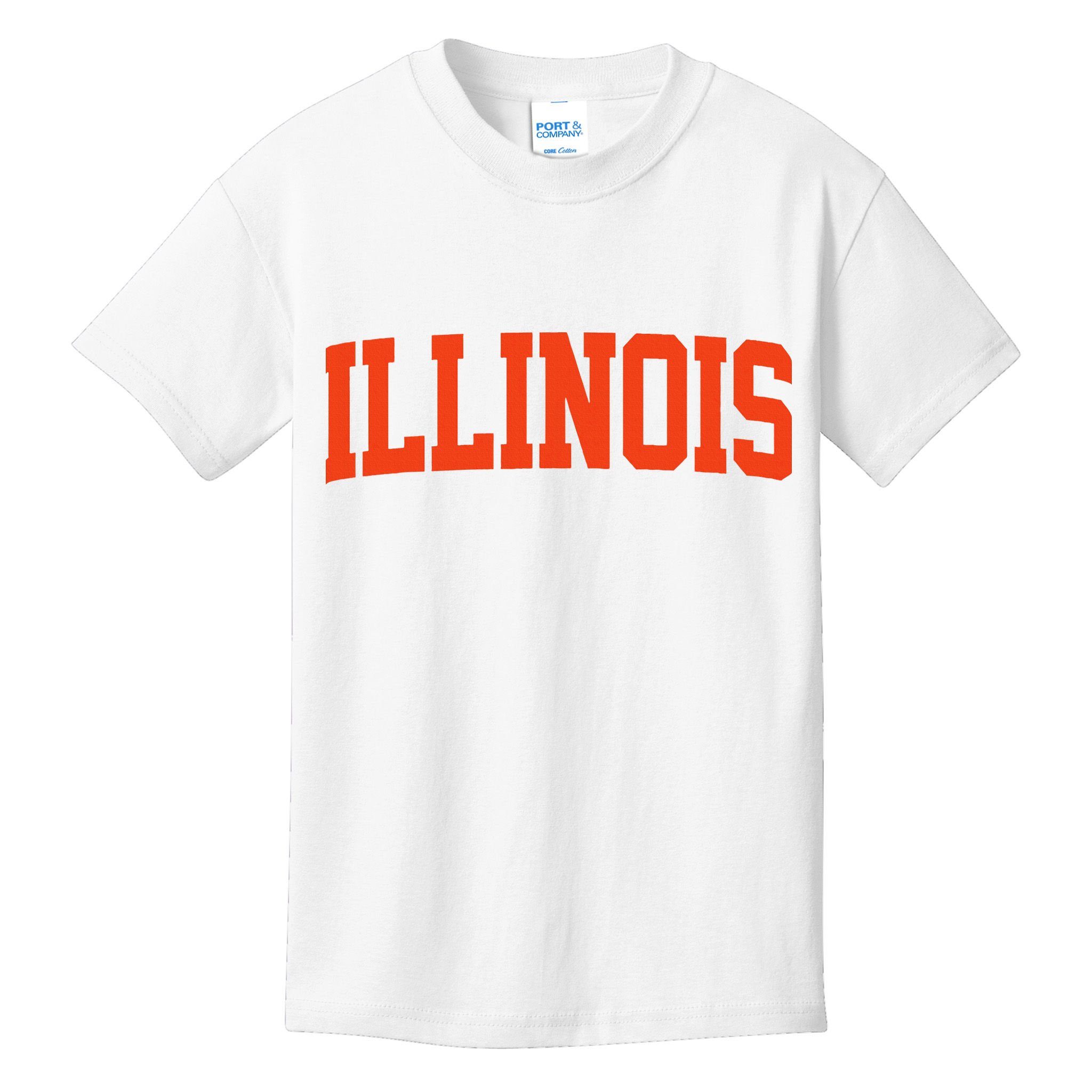 Retro Illinois Vintage Illinois Orange Blue Throwback Il Kids T-Shirt