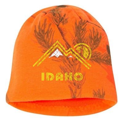 Retro Idaho Vintage Mountains Kati - Camo Knit Beanie