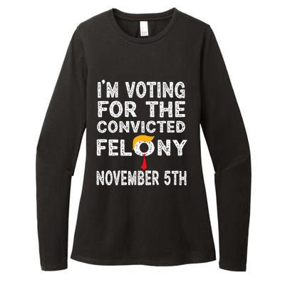 Retro IM Voting For The Convicted Felon Womens CVC Long Sleeve Shirt