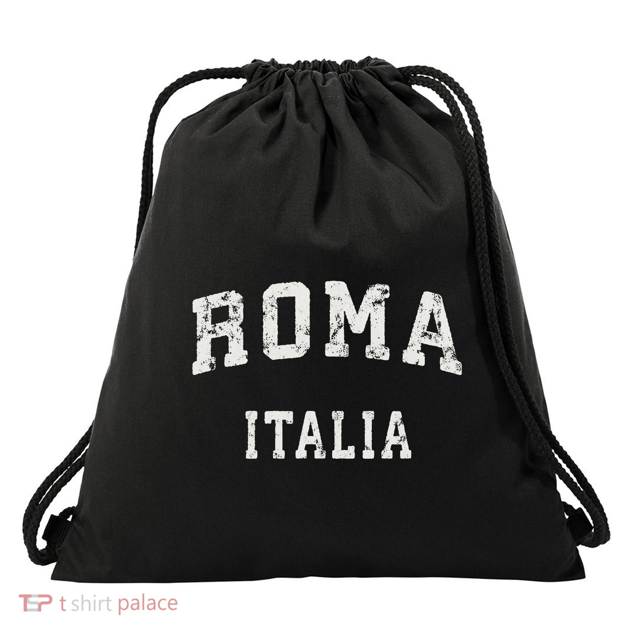 Rome Italy Vintage Roma Italia Sports Design Drawstring Bag