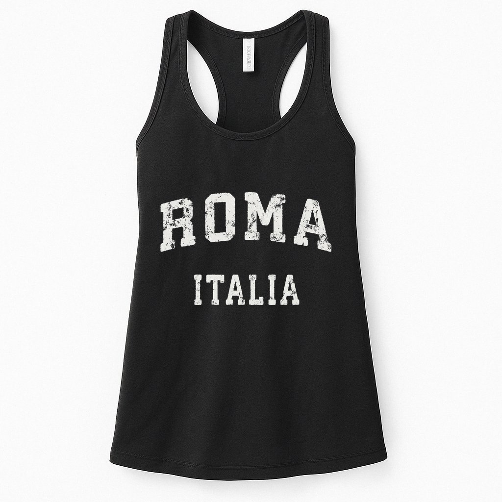 Rome Italy Vintage Roma Italia Sports Design Womens Tank Top