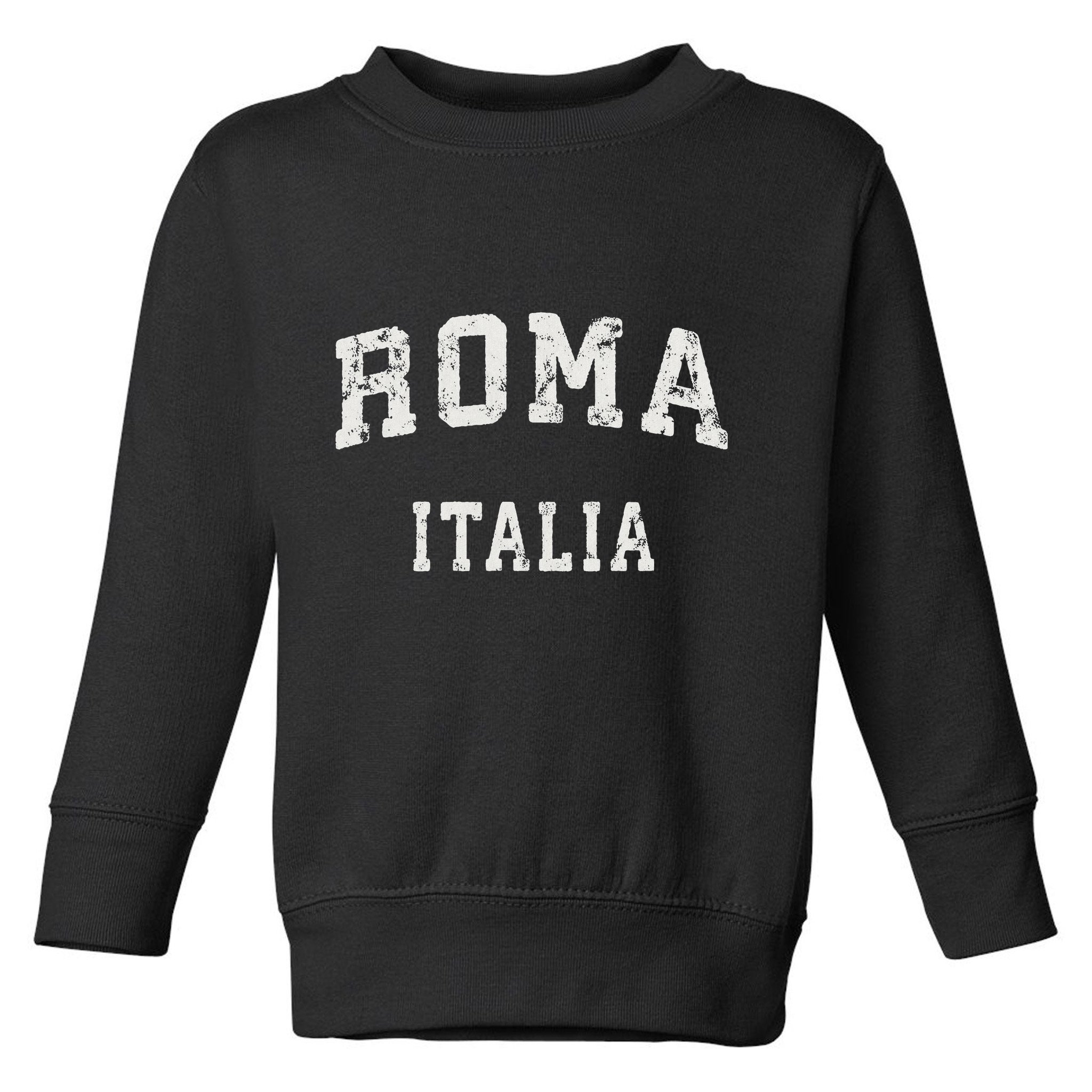 Rome Italy Vintage Roma Italia Sports Design Toddler Sweatshirt