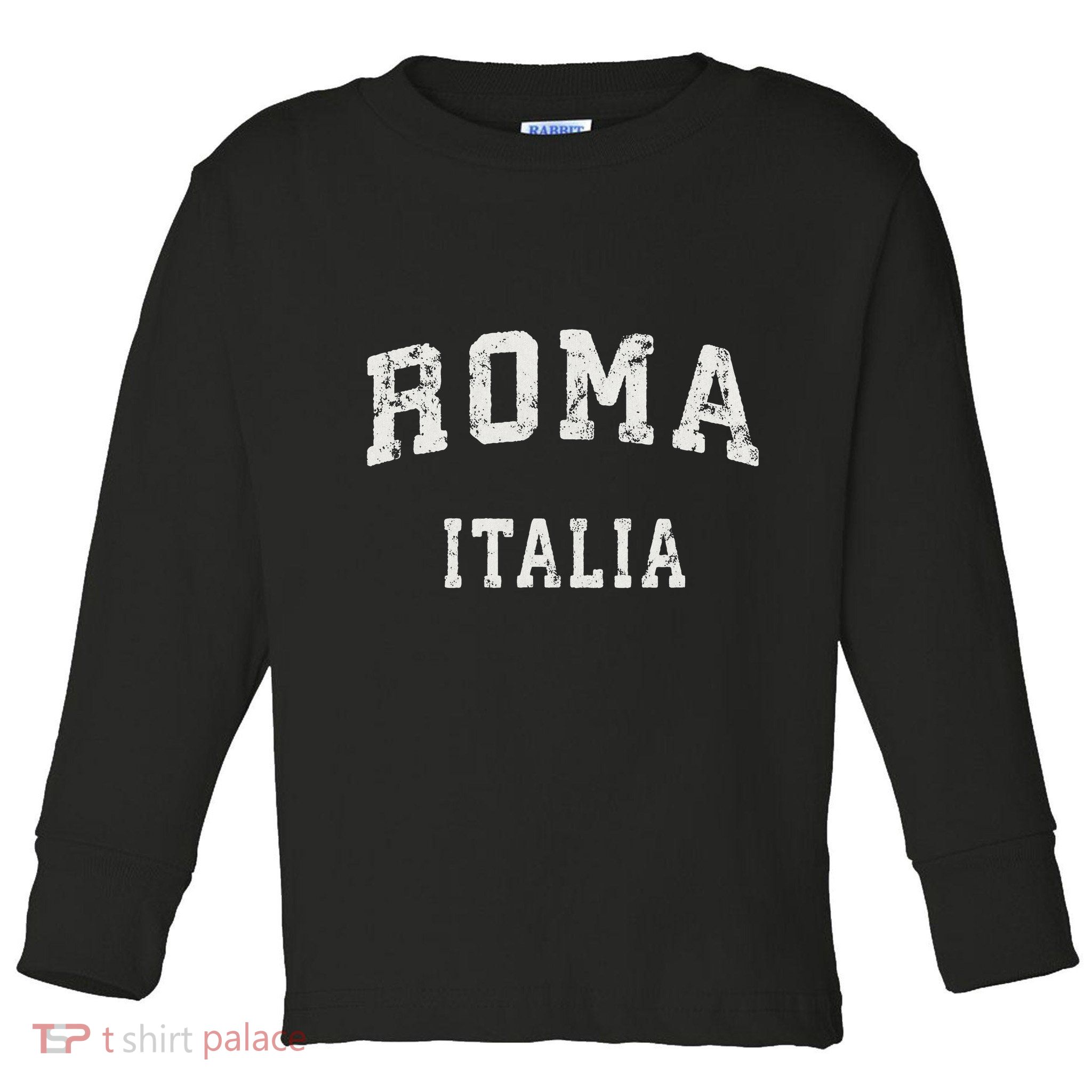 Rome Italy Vintage Roma Italia Sports Design Toddler Long Sleeve Shirt