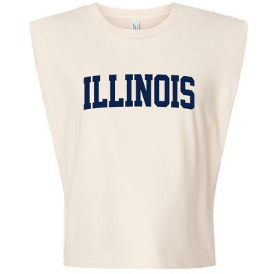 Retro Illinois Vintage Illinois Orange Blue Throwback Il Garment-Dyed Women's Muscle Tee