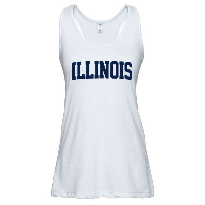 Retro Illinois Vintage Illinois Orange Blue Throwback Il Ladies Essential Flowy Tank