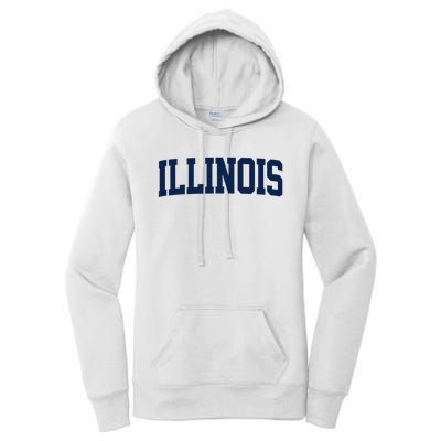 Retro Illinois Vintage Illinois Orange Blue Throwback Il Women's Pullover Hoodie