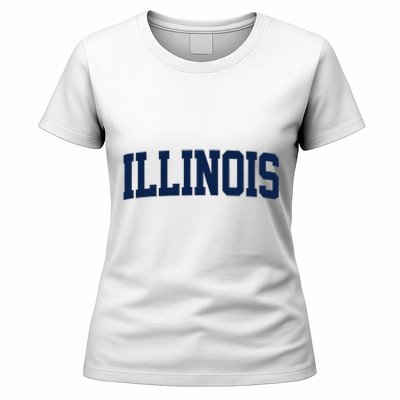 Retro Illinois Vintage Illinois Orange Blue Throwback Il Women's T-Shirt