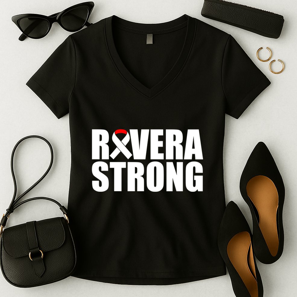 Rivera Strong Squamous Cell Carcinoma Awareness Women's V-Neck T-Shirt