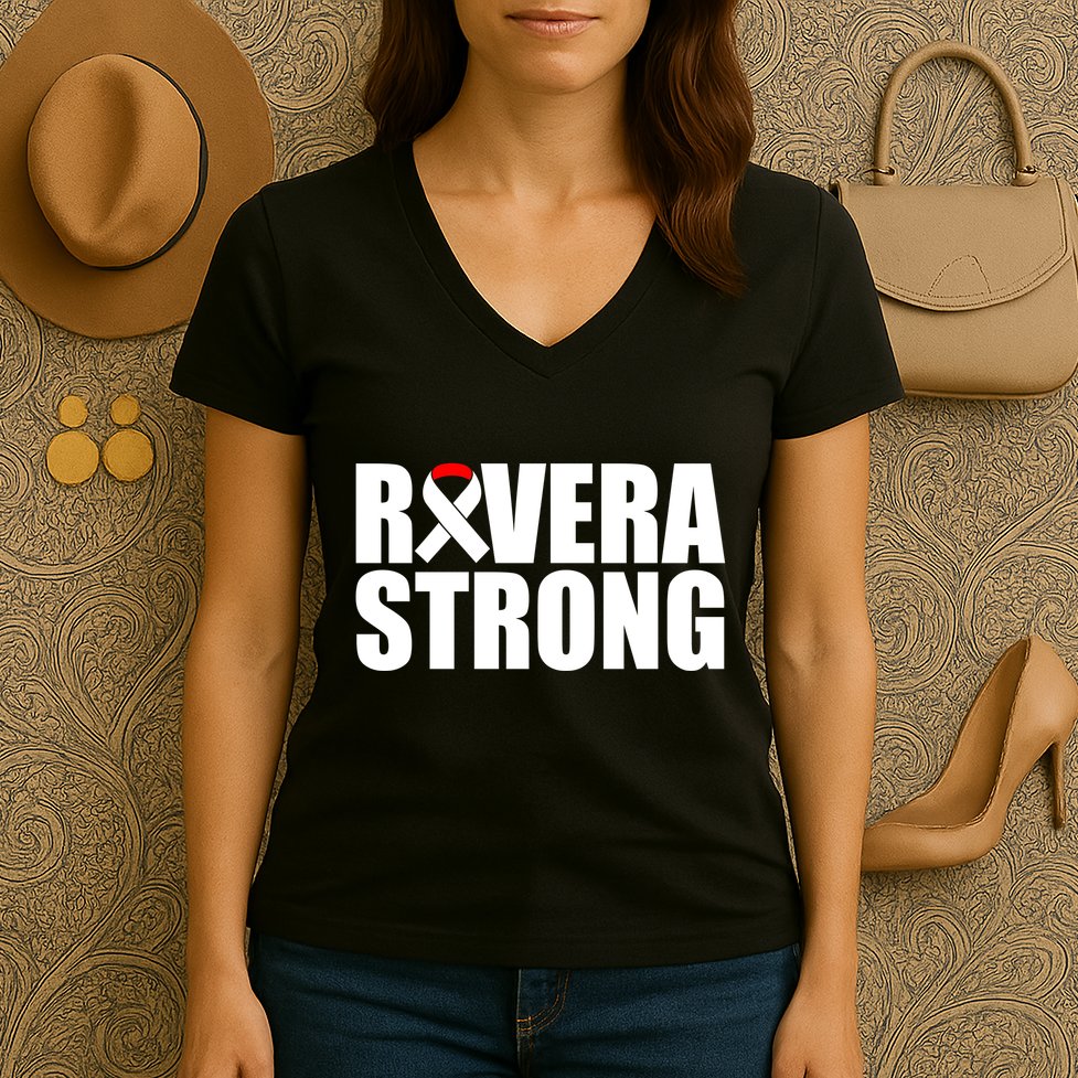 Rivera Strong Squamous Cell Carcinoma Awareness Women's V-Neck T-Shirt