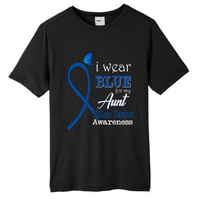 Ribbon I Wear Blue Unt Colon Cancer Awareness Gift Tall Fusion ChromaSoft Performance T-Shirt