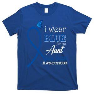 Ribbon I Wear Blue Unt Colon Cancer Awareness Gift T-Shirt