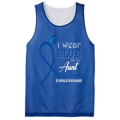 Ribbon I Wear Blue Unt Colon Cancer Awareness Gift Mesh Reversible Basketball Jersey Tank