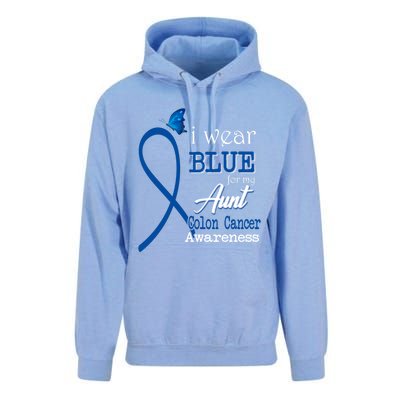 Ribbon I Wear Blue Unt Colon Cancer Awareness Gift Unisex Surf Hoodie