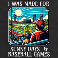 Retro I Was Made Sunny Days And Baseball Games Summer Funny Gift 7 Panel Mesh Trucker Snapback Hat