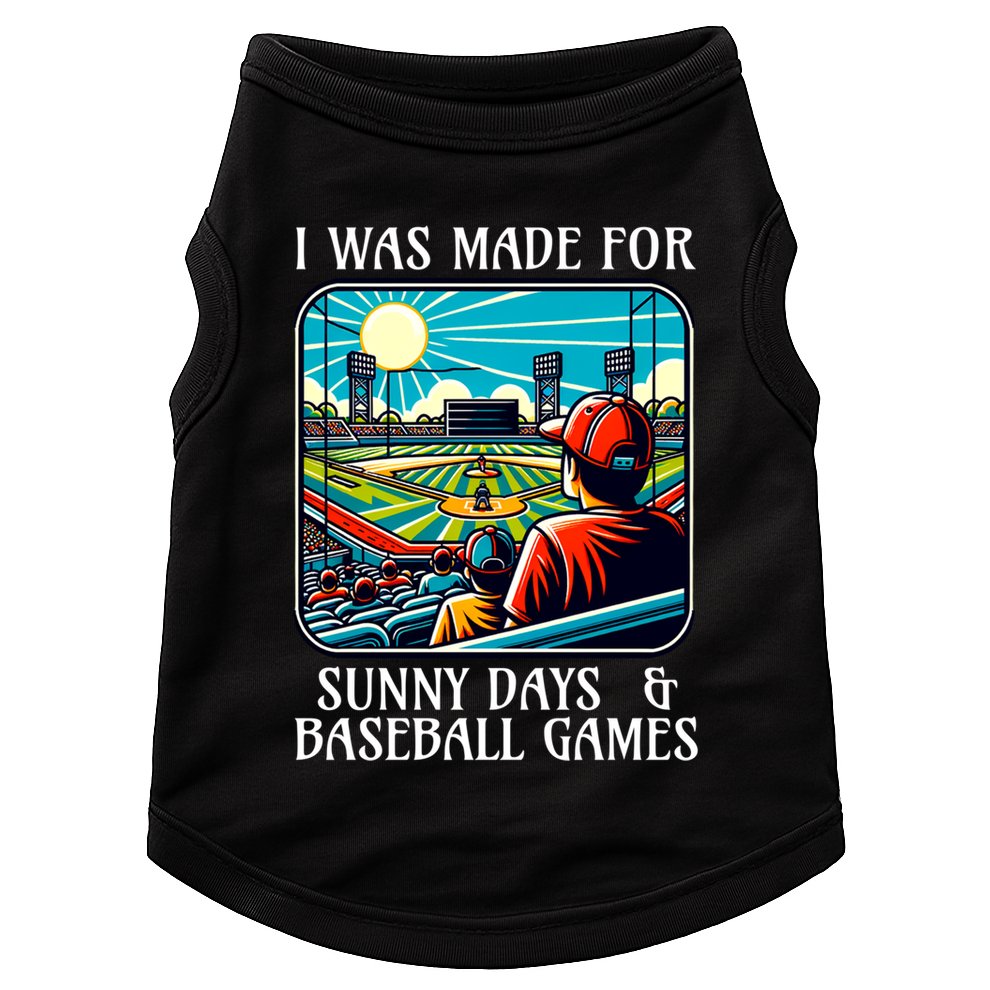 Retro I Was Made Sunny Days And Baseball Games Summer Funny Gift Doggie Tank