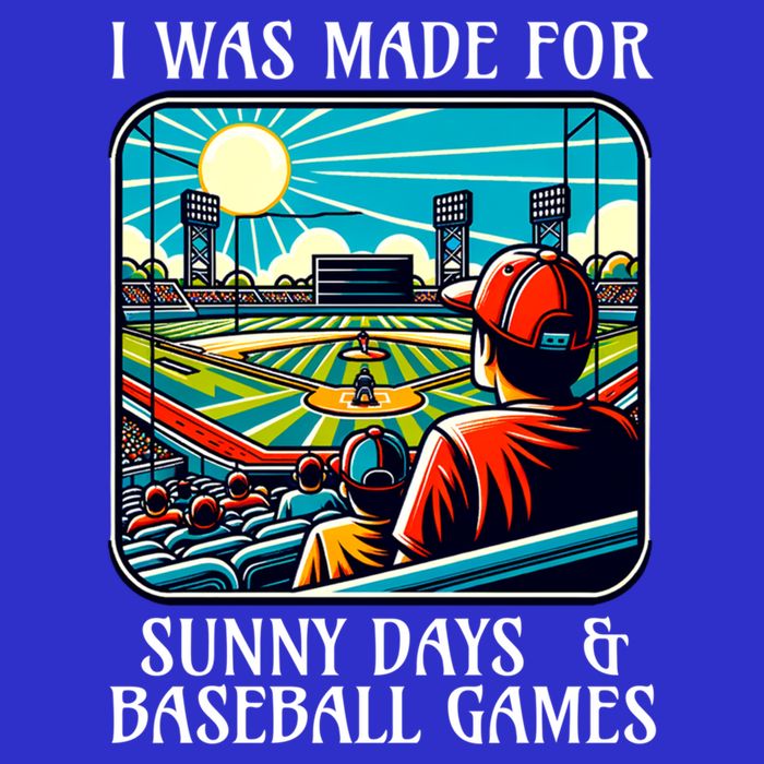Retro I Was Made Sunny Days And Baseball Games Summer Funny Gift Button
