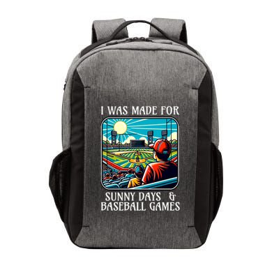 Retro I Was Made Sunny Days And Baseball Games Summer Funny Gift Vector Backpack
