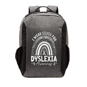 Rainbow I Wear Gray Ribbon For Dyslexia Awareness Vector Backpack