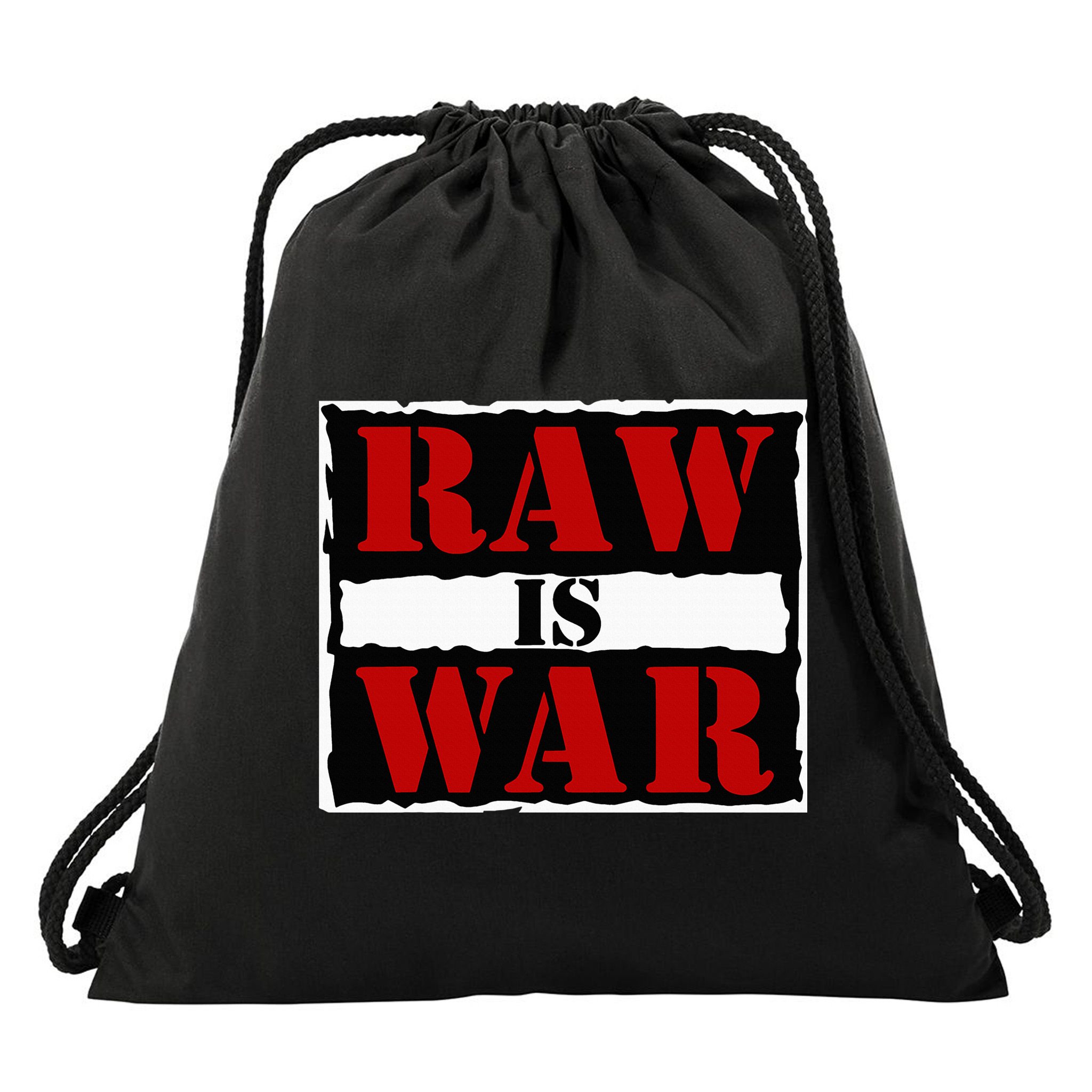 Raw Is War Drawstring Bag