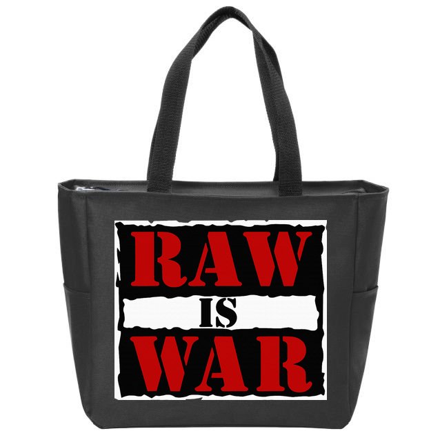 Raw Is War Zip Tote Bag