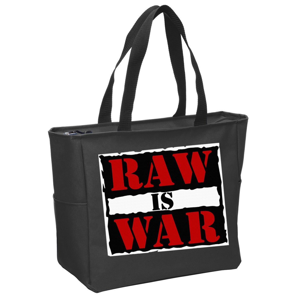 Raw Is War Zip Tote Bag