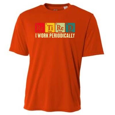 Retired I Work Periodically Science Chemistry Cooling Performance Crew T-Shirt