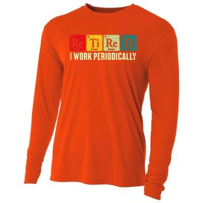 Retired I Work Periodically Science Chemistry Cooling Performance Long Sleeve Crew