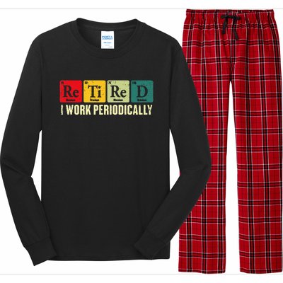 Retired I Work Periodically Science Chemistry Long Sleeve Pajama Set