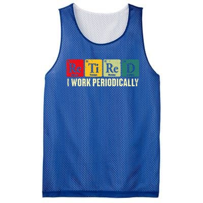 Retired I Work Periodically Science Chemistry Mesh Reversible Basketball Jersey Tank