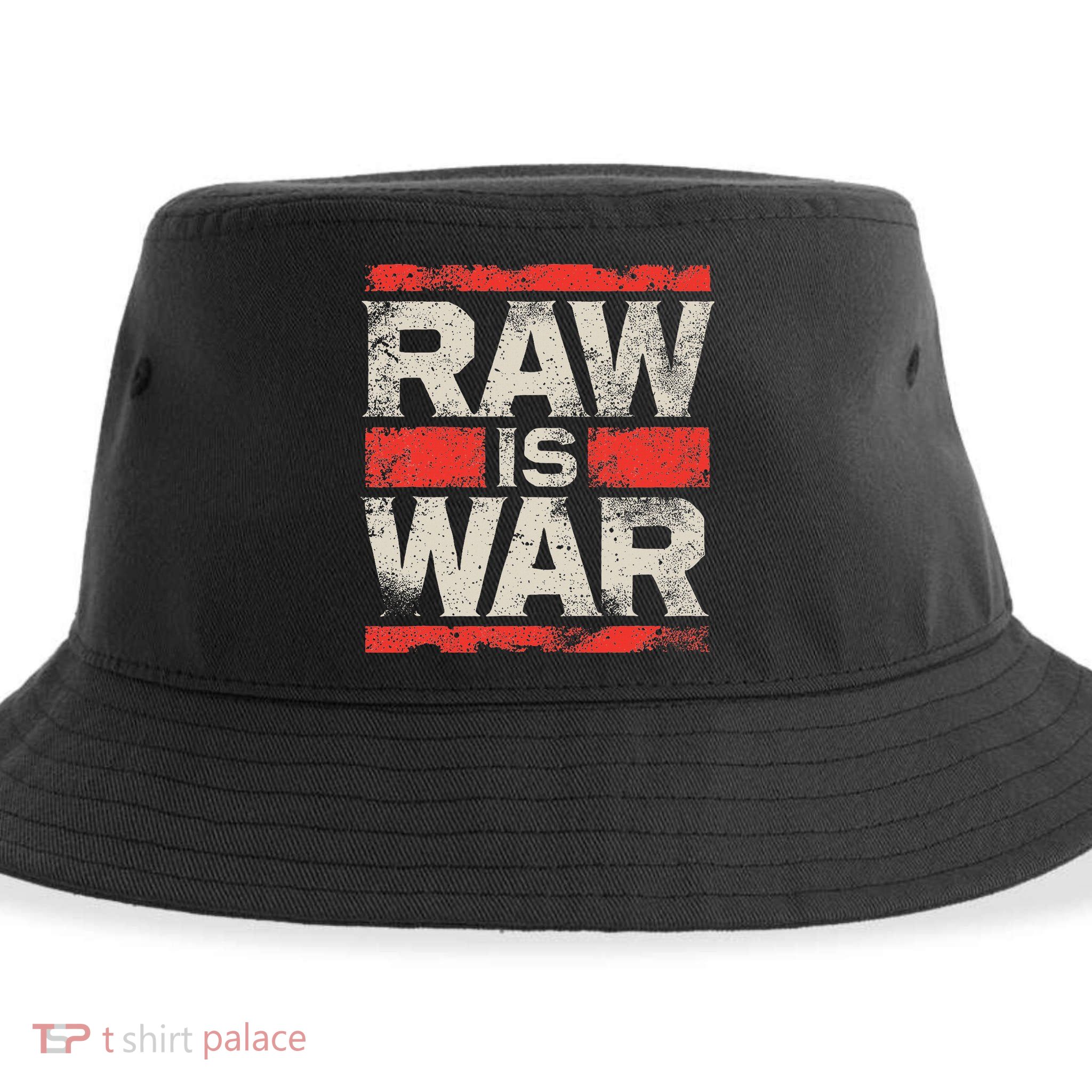 Raw Is War Pro Wrestling Famous Vintage 90s Art Sustainable Bucket Hat