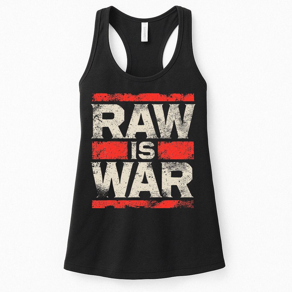 Raw Is War Pro Wrestling Famous Vintage 90s Art Womens Tank Top