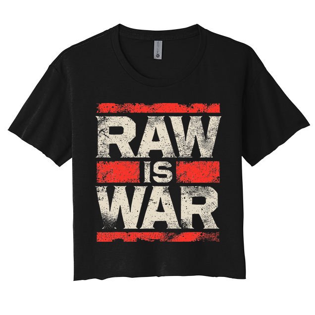 Raw Is War Pro Wrestling Famous Vintage 90s Art Crop Top