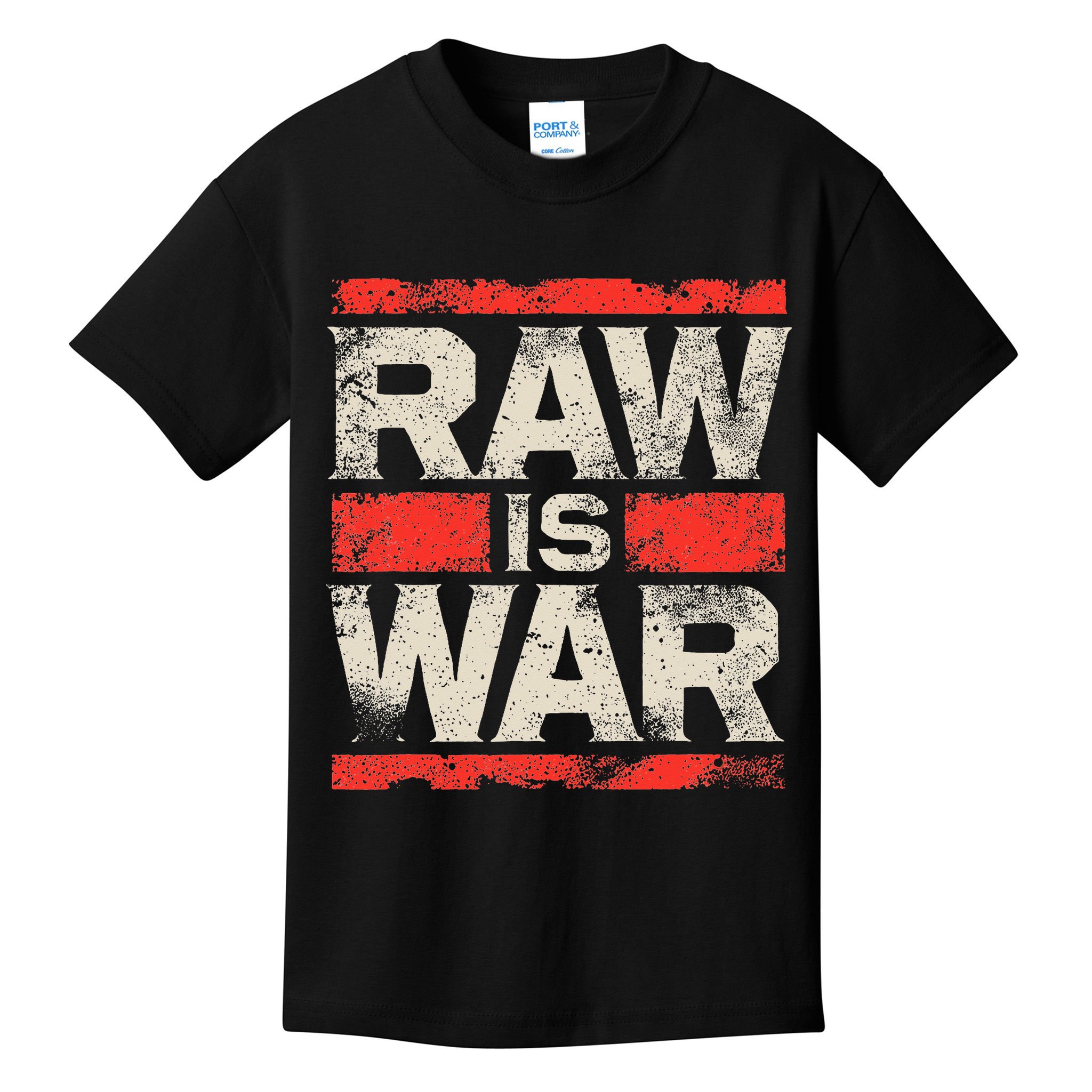Raw Is War Pro Wrestling Famous Vintage 90s Art Kids T-Shirt