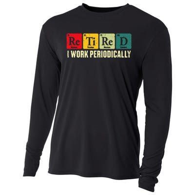 Retired I Work Periodically Science Chemistry Periodic Table Cooling Performance Long Sleeve Crew