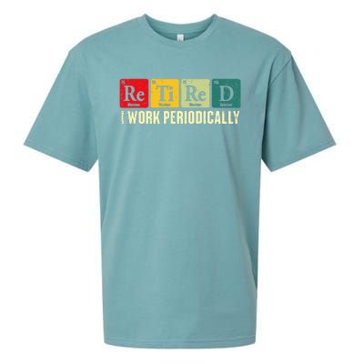 Retired I Work Periodically Science Chemistry Periodic Table Sueded Cloud Jersey T-Shirt