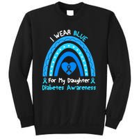 Rainbow I Wear Blue For My Daughter Diabetes Sweatshirt