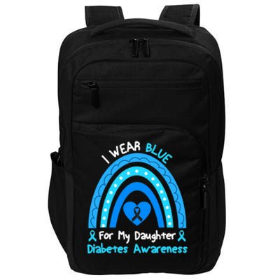 Rainbow I Wear Blue For My Daughter Diabetes Impact Tech Backpack