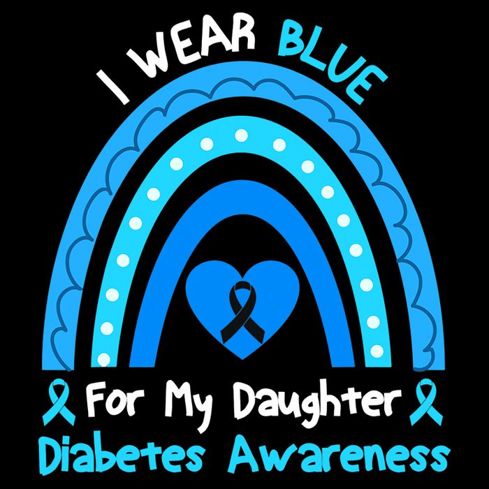 Rainbow I Wear Blue For My Daughter Diabetes Bag