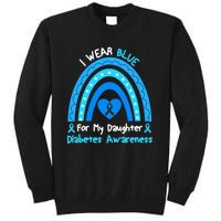 Rainbow I Wear Blue For My Daughter Diabetes Tall Sweatshirt