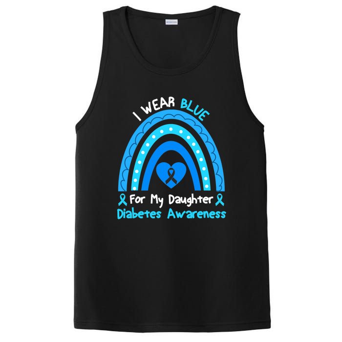 Rainbow I Wear Blue For My Daughter Diabetes PosiCharge Competitor Tank