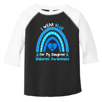 Rainbow I Wear Blue For My Daughter Diabetes Toddler Fine Jersey T-Shirt