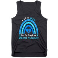 Rainbow I Wear Blue For My Daughter Diabetes Tank Top