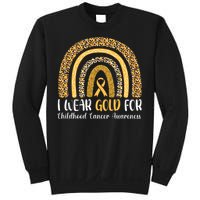 Rainbow I Wear Gold For Childhood Cancer Awareness Sweatshirt