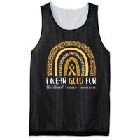 Rainbow I Wear Gold For Childhood Cancer Awareness Mesh Reversible Basketball Jersey Tank