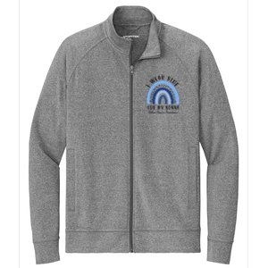 Rainbow I Wear Blue For My Nonna Colon Cancer Awareness Gift Stretch Full-Zip Cadet Jacket