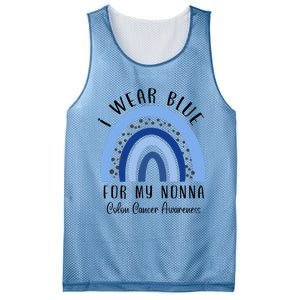 Rainbow I Wear Blue For My Nonna Colon Cancer Awareness Gift Mesh Reversible Basketball Jersey Tank