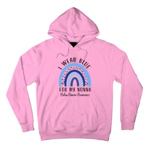 Rainbow I Wear Blue For My Nonna Colon Cancer Awareness Gift Hoodie