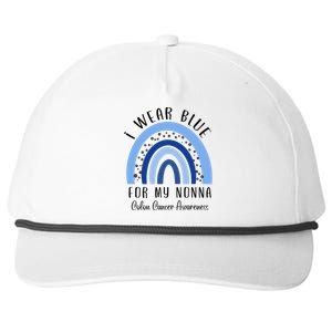 Rainbow I Wear Blue For My Nonna Colon Cancer Awareness Gift Snapback Five-Panel Rope Hat