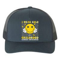 Retro I Wear Gold For Childhood Cancer Awareness Yupoong Adult 5-Panel Trucker Hat