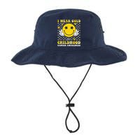 Retro I Wear Gold For Childhood Cancer Awareness Legacy Cool Fit Booney Bucket Hat